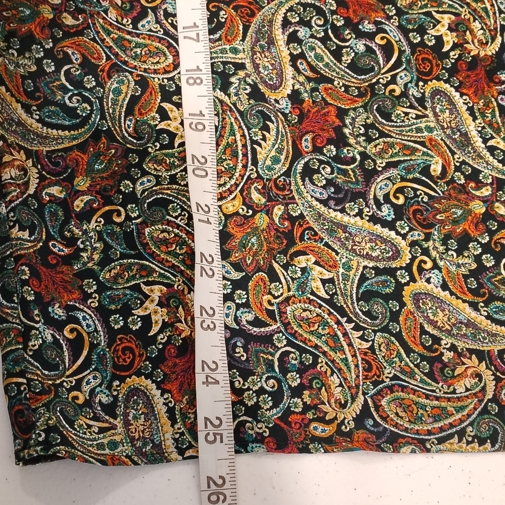 Counterparts Blouse Women's Size LG Paisley Print Flutter Sleeve Boho Career - Picture 3 of 8